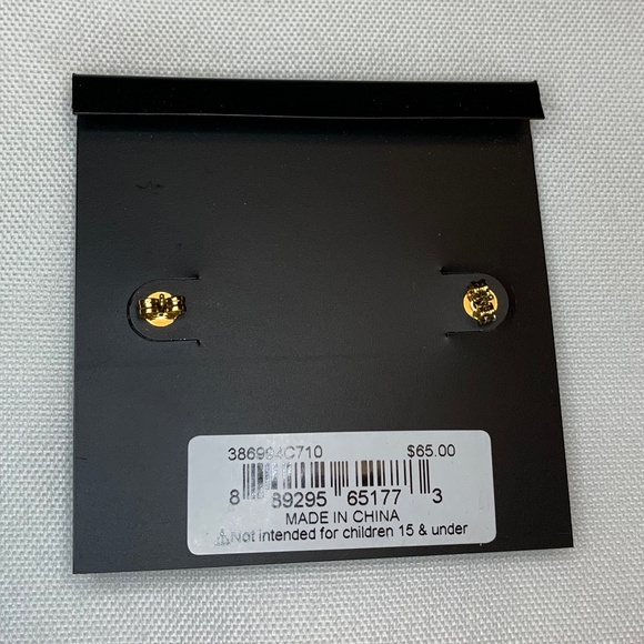 NWT! Coach Stunning Clear Faceted Crystal Post Pierced Earrings! - Picture 3 of 5